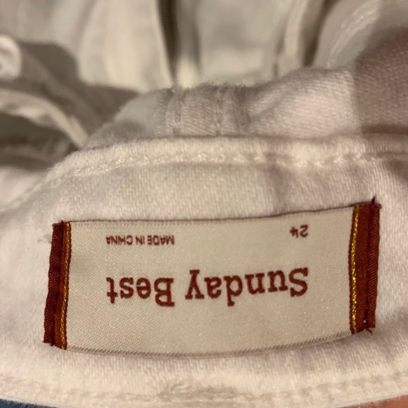 Sunday Best Aritzia White denim shorts - Picture 3 of 5